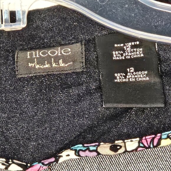 Woman's Nicole Miller Dark Wash utilitarian minimalist structured denim jacket - Picture 7 of 12